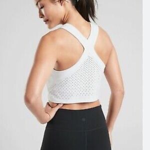 Athleta Shanti Longline Crop Tank Sz. M blue